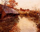 A Morning River Scene by Fritz Thaulow